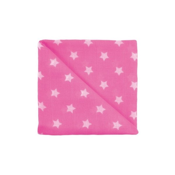 Zewi bébé-Jou Baby Gaze Nuschi Bedruckt Sterne Pink