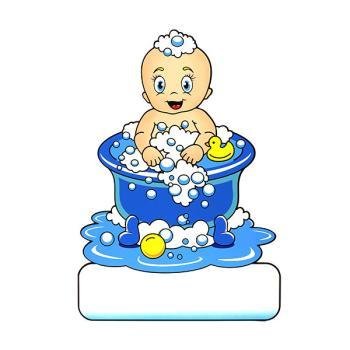 Geburtsfigur Baby Badewanne