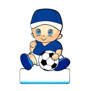 Geburtsfigur Fussballer blau